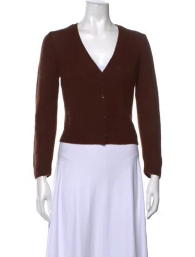 Pre-owned Doen Cashmere V-neck Sweater W/ Tags In Brown
