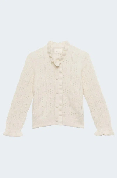 Doen Claudie Cardigan In Ivory In White