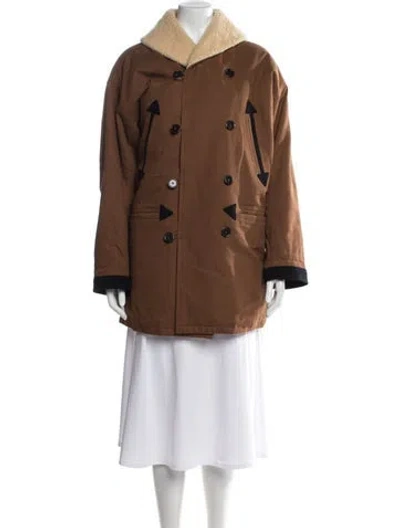 Pre-owned Doen Coat In Brown
