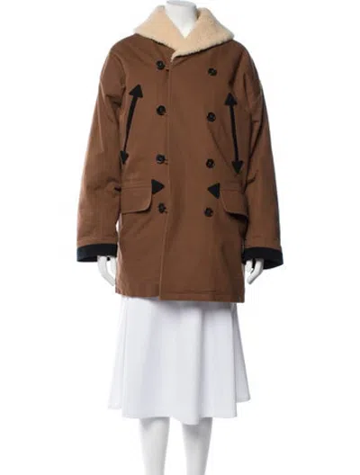Pre-owned Doen Coat In Brown
