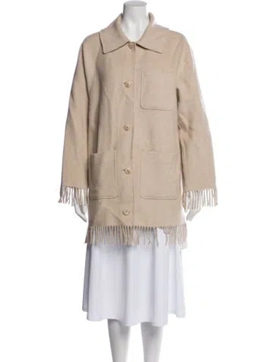 Pre-owned Doen Coat In Neutral