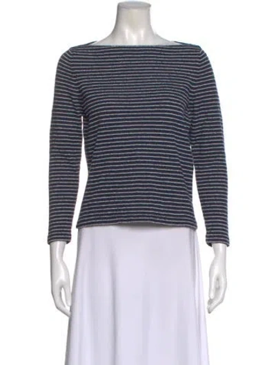 Pre-owned Doen Colorblock Pattern Bateau Neckline Sweater In Multi