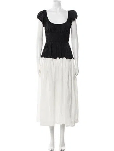 Pre-owned Doen Colorblock Pattern Long Dress In Multi