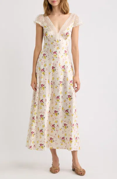 Doen Dôen Corelia Silk Maxi Dress In Sweetbriar Floral