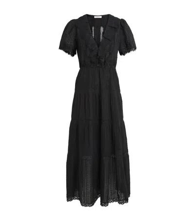 Doen Cotton Gabriella Midi Dress In Black
