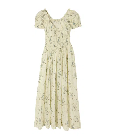 Doen Cotton-voile Midi Dress In Green
