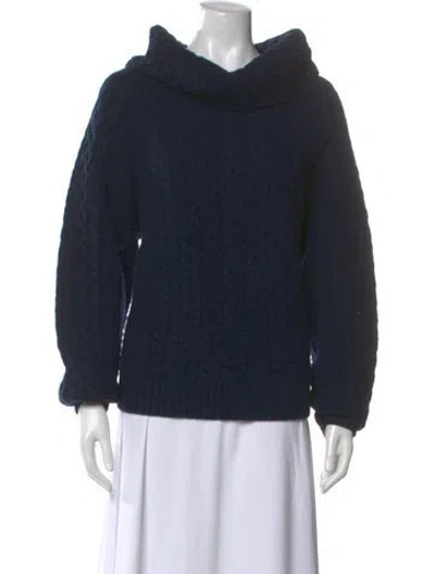 Pre-owned Doen Cowl Neck Sweater In Blue