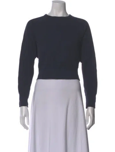 Pre-owned Doen Crew Neck Long Sleeve Sweatshirt In Gray