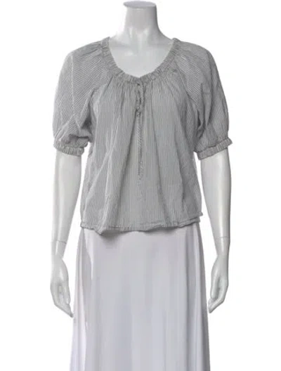 Pre-owned Doen Crew Neck Long Sleeve Sweatshirt In Neutral