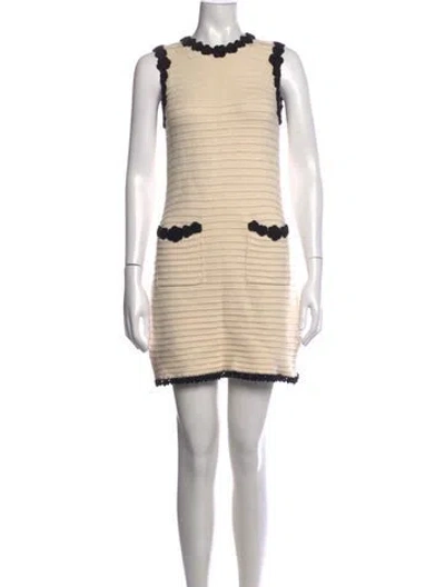Pre-owned Doen Crew Neck Mini Dress W/ Tags In Neutrals