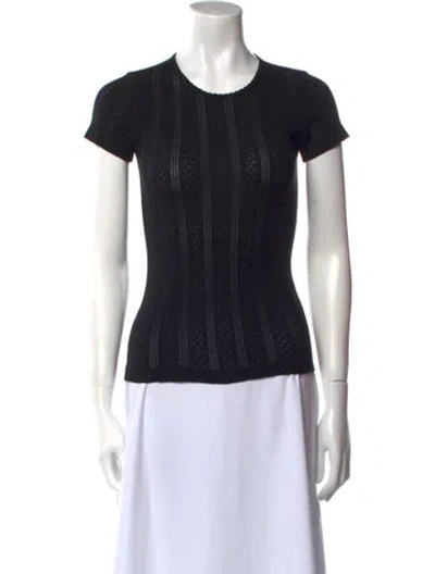 Pre-owned Doen Crew Neck Short Sleeve T-shirt In Black