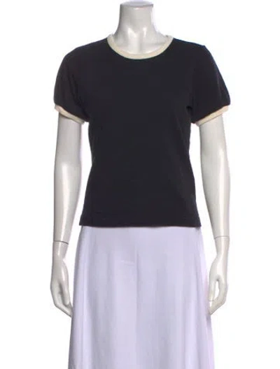 Pre-owned Doen Crew Neck Short Sleeve T-shirt In Grey