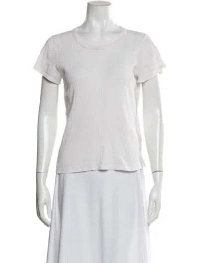 Pre-owned Doen Crew Neck Short Sleeve T-shirt In Neutral