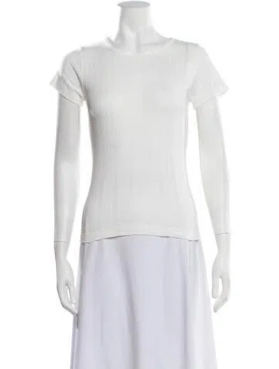Pre-owned Doen Crew Neck Short Sleeve T-shirt In Neutrals