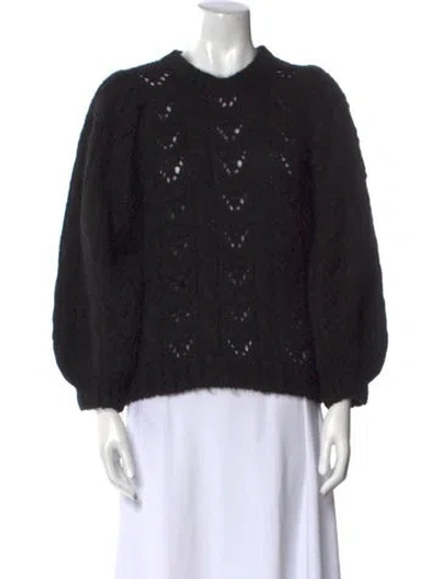 Pre-owned Doen Crew Neck Sweater In Black