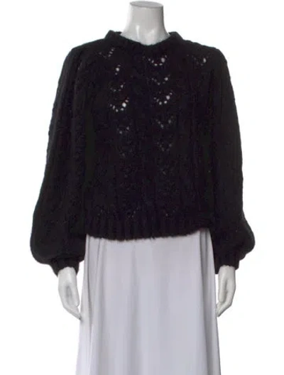 Pre-owned Doen Crew Neck Sweater In Black