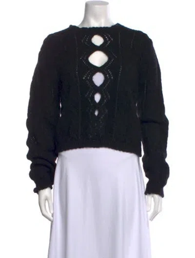 Pre-owned Doen Crew Neck Sweater In Black