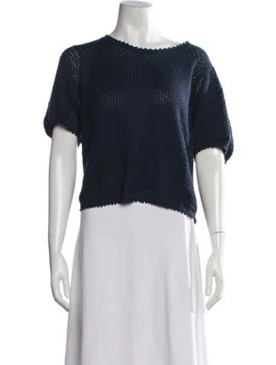 Pre-owned Doen Crew Neck Sweater In Blue