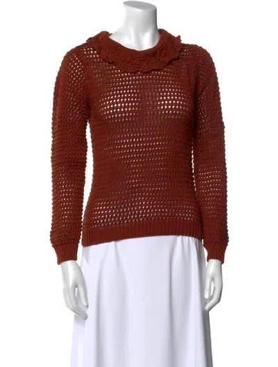 Pre-owned Doen Crew Neck Sweater In Brown