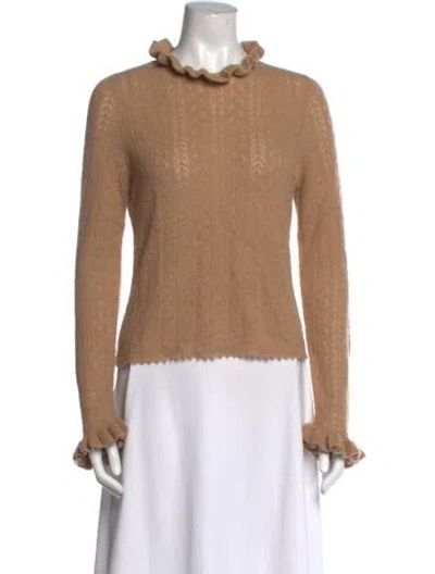Pre-owned Doen Crew Neck Sweater In Brown