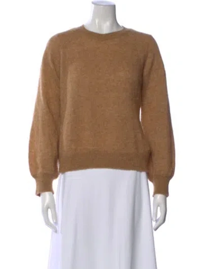 Pre-owned Doen Crew Neck Sweater In Brown