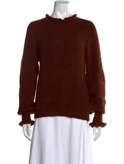 Pre-owned Doen Crew Neck Sweater In Brown