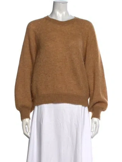 Pre-owned Doen Crew Neck Sweater In Brown
