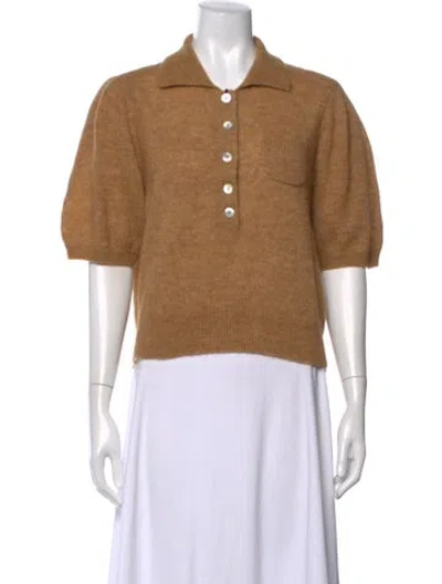 Pre-owned Doen Crew Neck Sweater In Brown