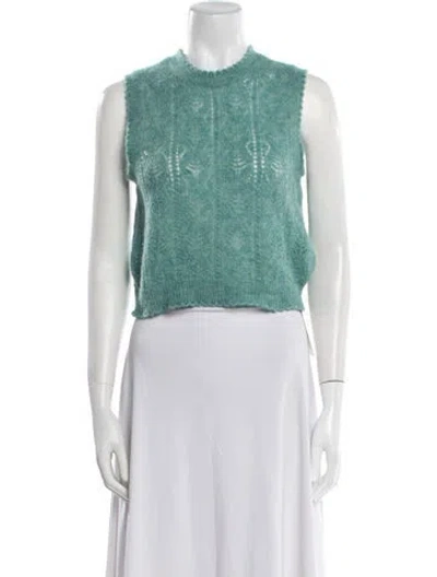 Pre-owned Doen Crew Neck Sweater In Green