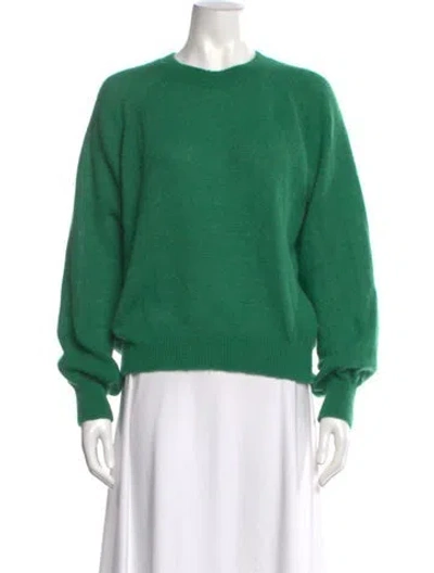 Pre-owned Doen Crew Neck Sweater In Green