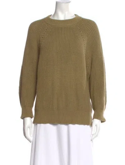 Pre-owned Doen Crew Neck Sweater In Green