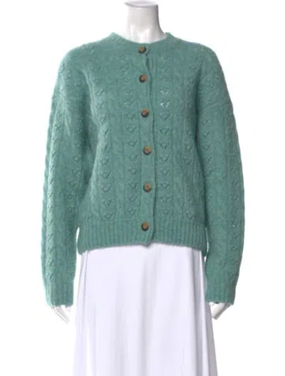 Pre-owned Doen Crew Neck Sweater In Green