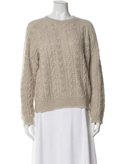 Pre-owned Doen Crew Neck Sweater In Neutral
