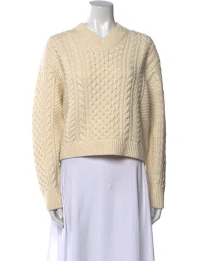 Pre-owned Doen Crew Neck Sweater In Neutral