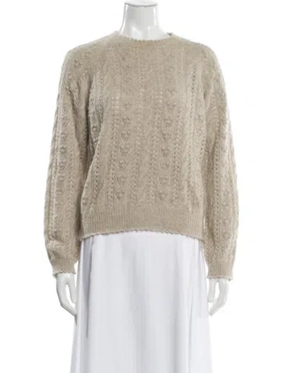 Pre-owned Doen Crew Neck Sweater In Neutral