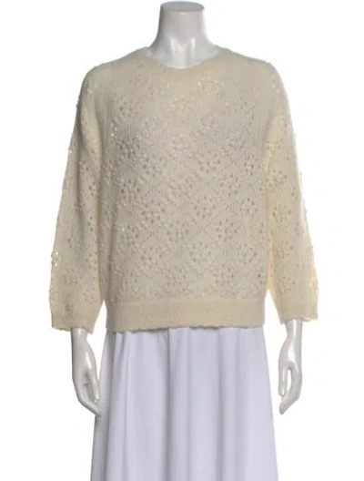 Pre-owned Doen Crew Neck Sweater In Neutral