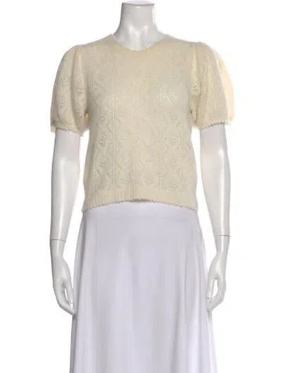 Pre-owned Doen Crew Neck Sweater In Neutral