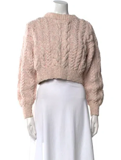 Pre-owned Doen Crew Neck Sweater In Pink