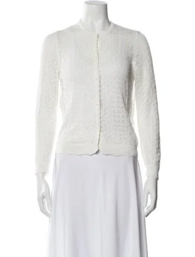 Pre-owned Doen Crew Neck Sweater In White
