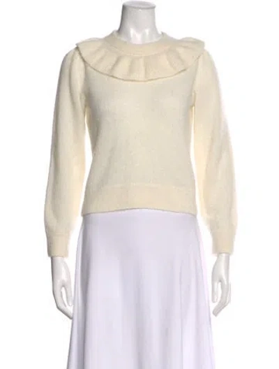 Pre-owned Doen Crew Neck Sweater In White