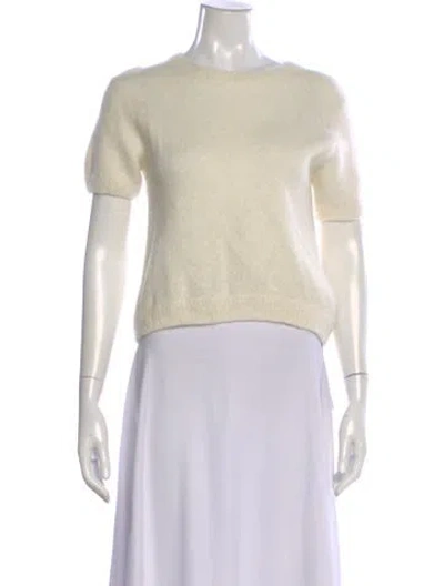 Pre-owned Doen Crew Neck Sweater In White