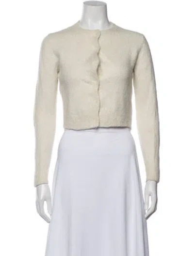 Pre-owned Doen Crew Neck Sweater In White