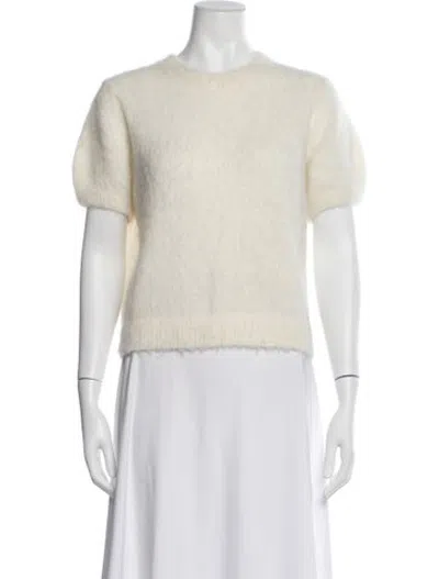 Pre-owned Doen Crew Neck Sweater In White
