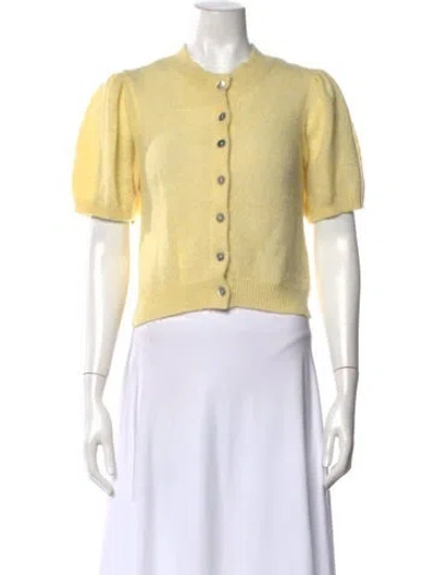 Pre-owned Doen Crew Neck Sweater In Yellow