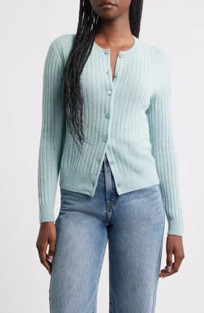 Doen Long Sleeve Cardigan In Blue