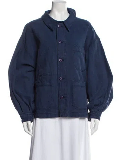Pre-owned Doen Denim Jacket In Blue