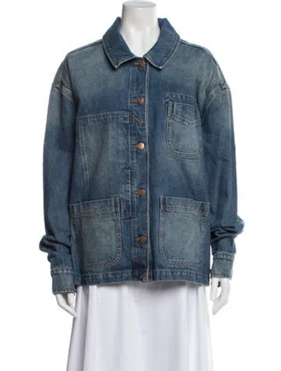 Pre-owned Doen Denim Jacket In Blue