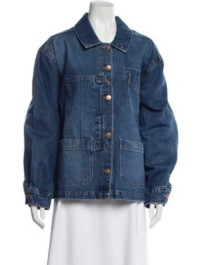 Pre-owned Doen Denim Jacket In Blue