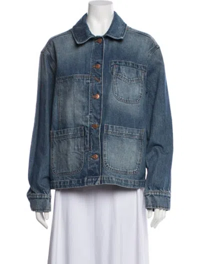 Pre-owned Doen Denim Jacket In Blue