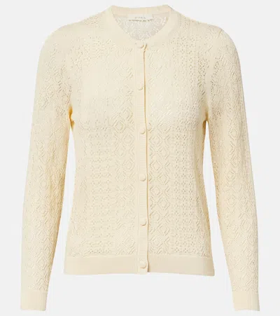 Doen Diane Pointelle Cardigan In Neutral